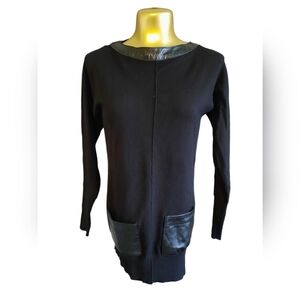 Contemporaine XS Tunic with leather collar and‎ pockets
